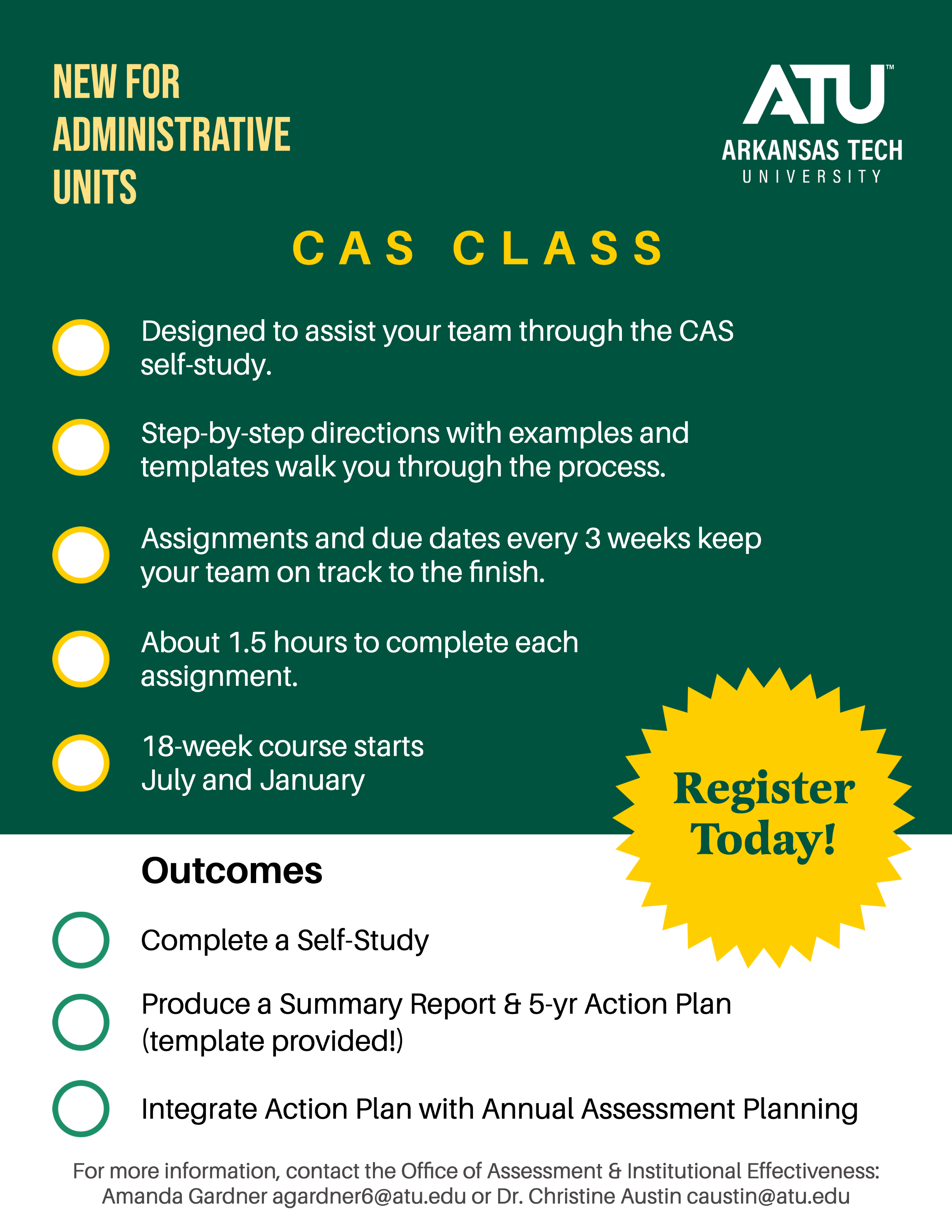 Flyer for CAS Class