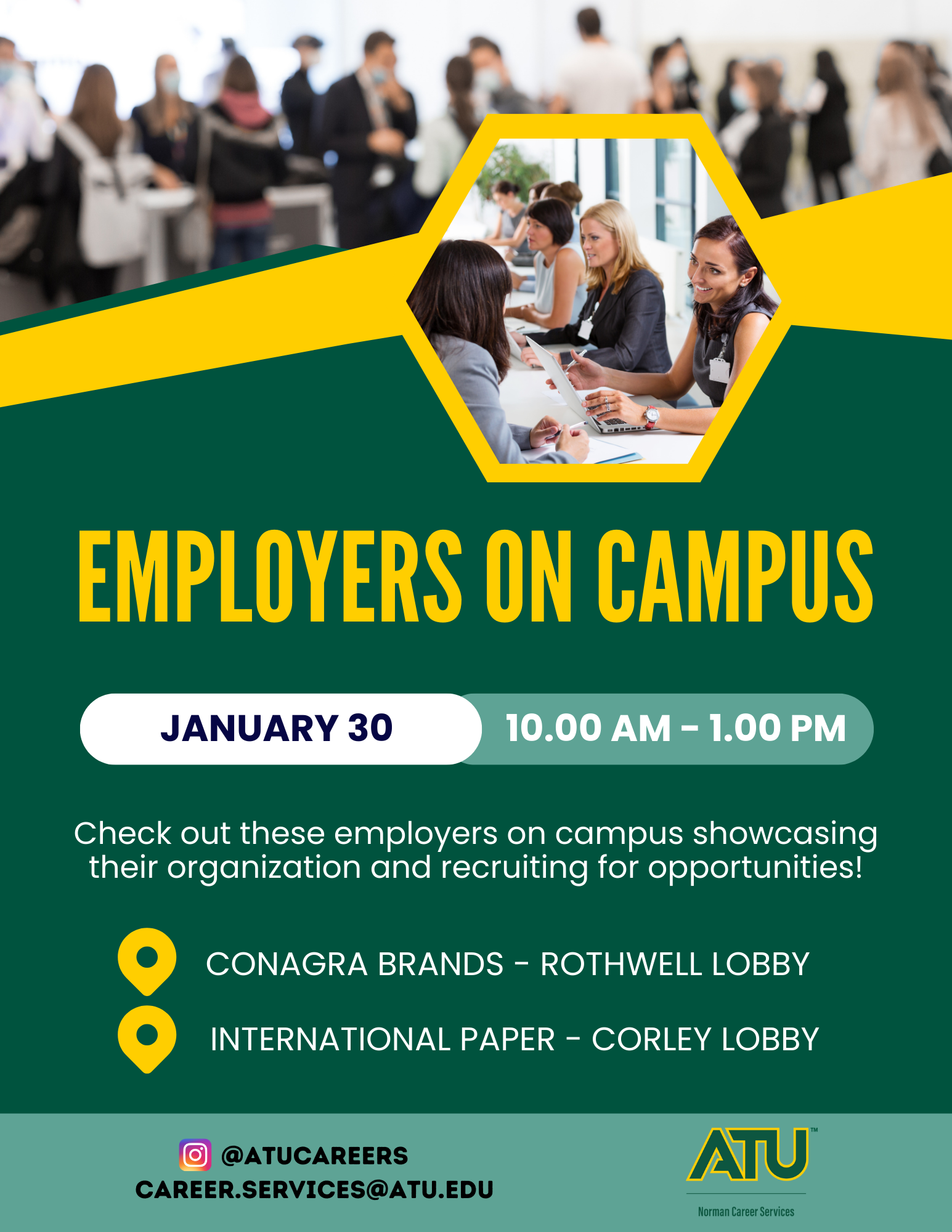 Spring 2024 January 30 Employers on Campus