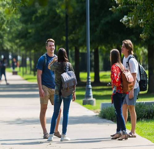 Students on campus