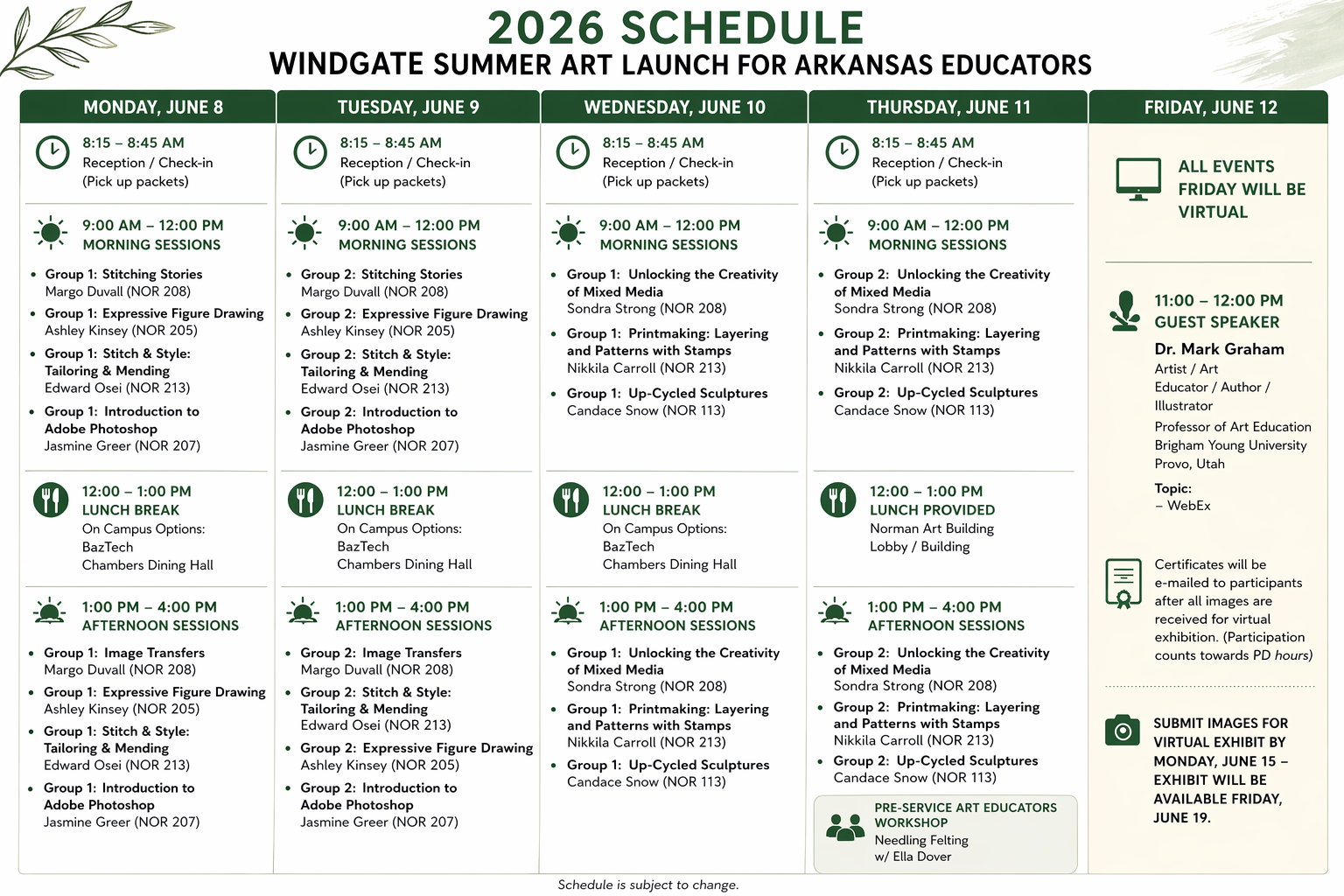 Schedule 