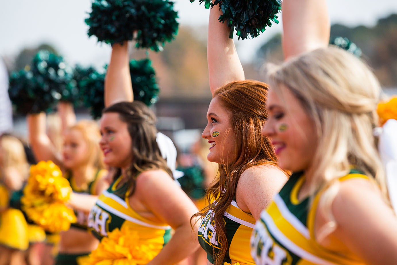 the ATU Spirits Squads cheer on the Wonder Boys