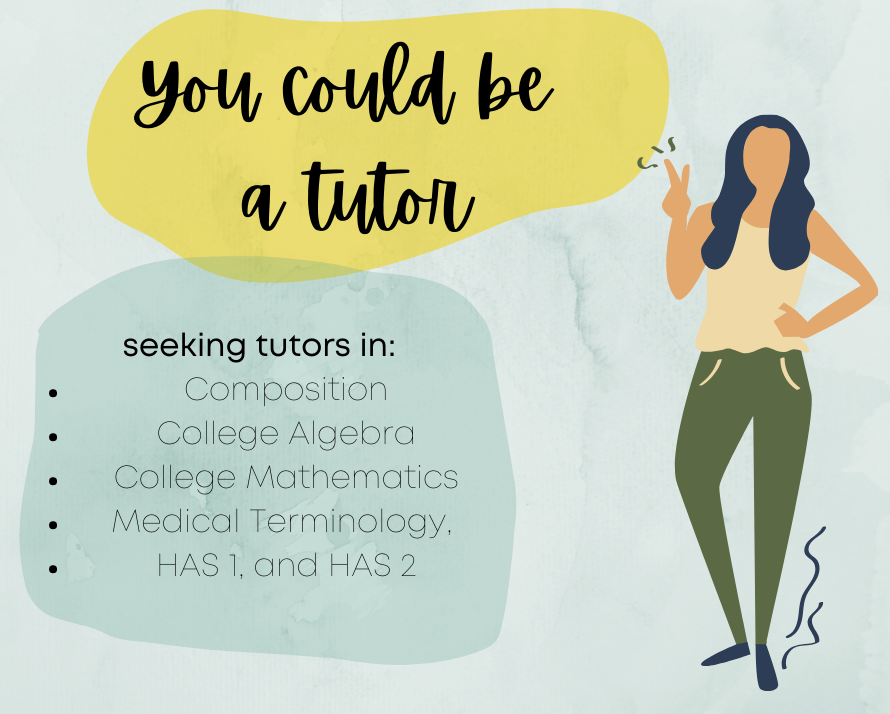 Flyer that says "You could be a tutor"