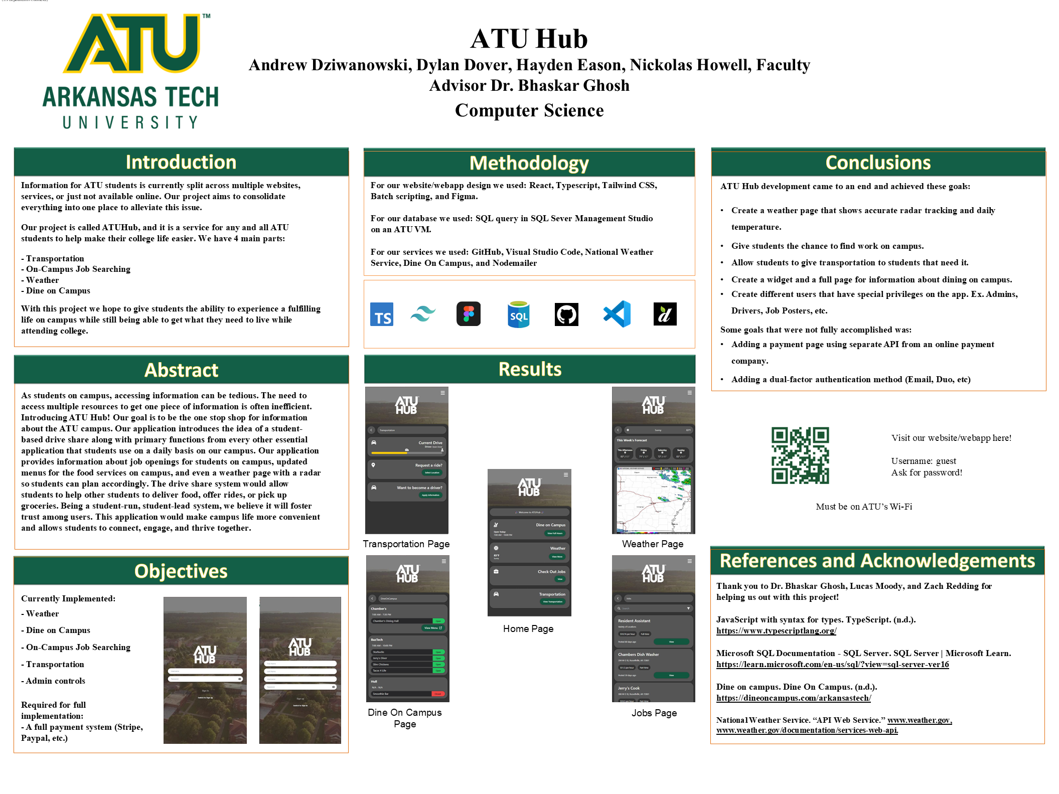 ATU Hub senior project poster