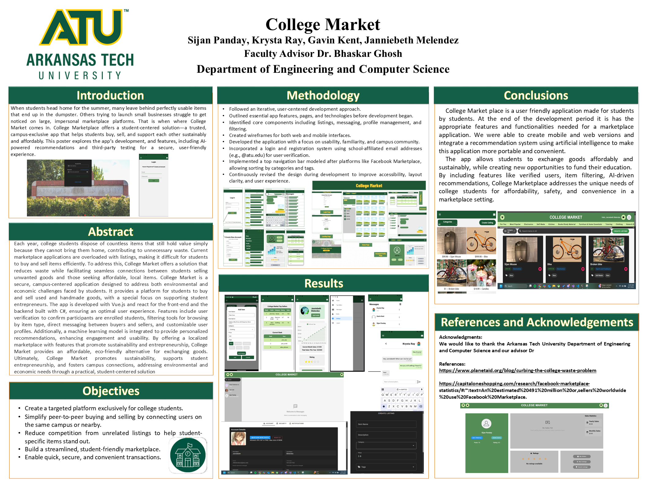 College Market senior project poster