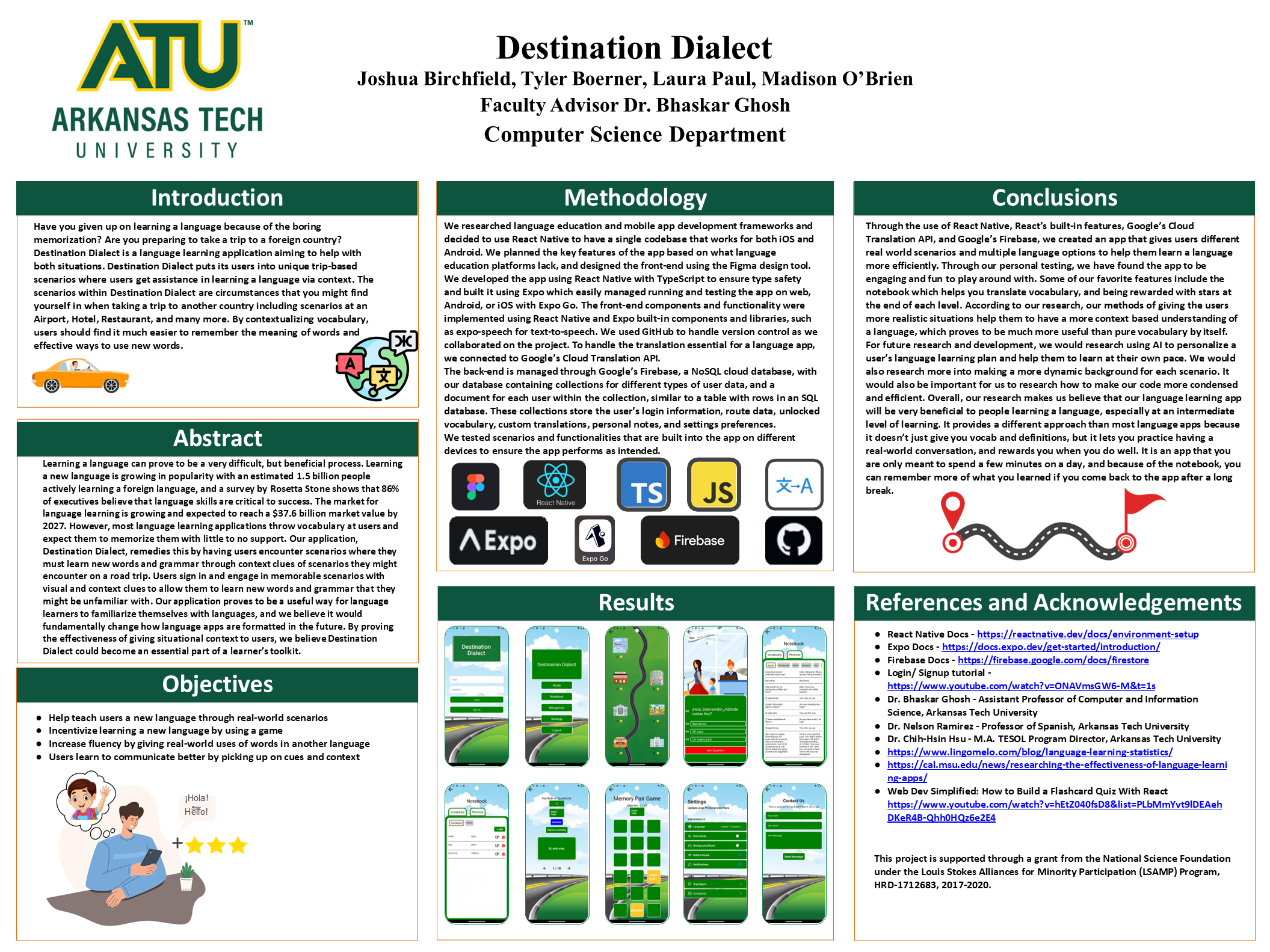 Destination Dialect senior project poster