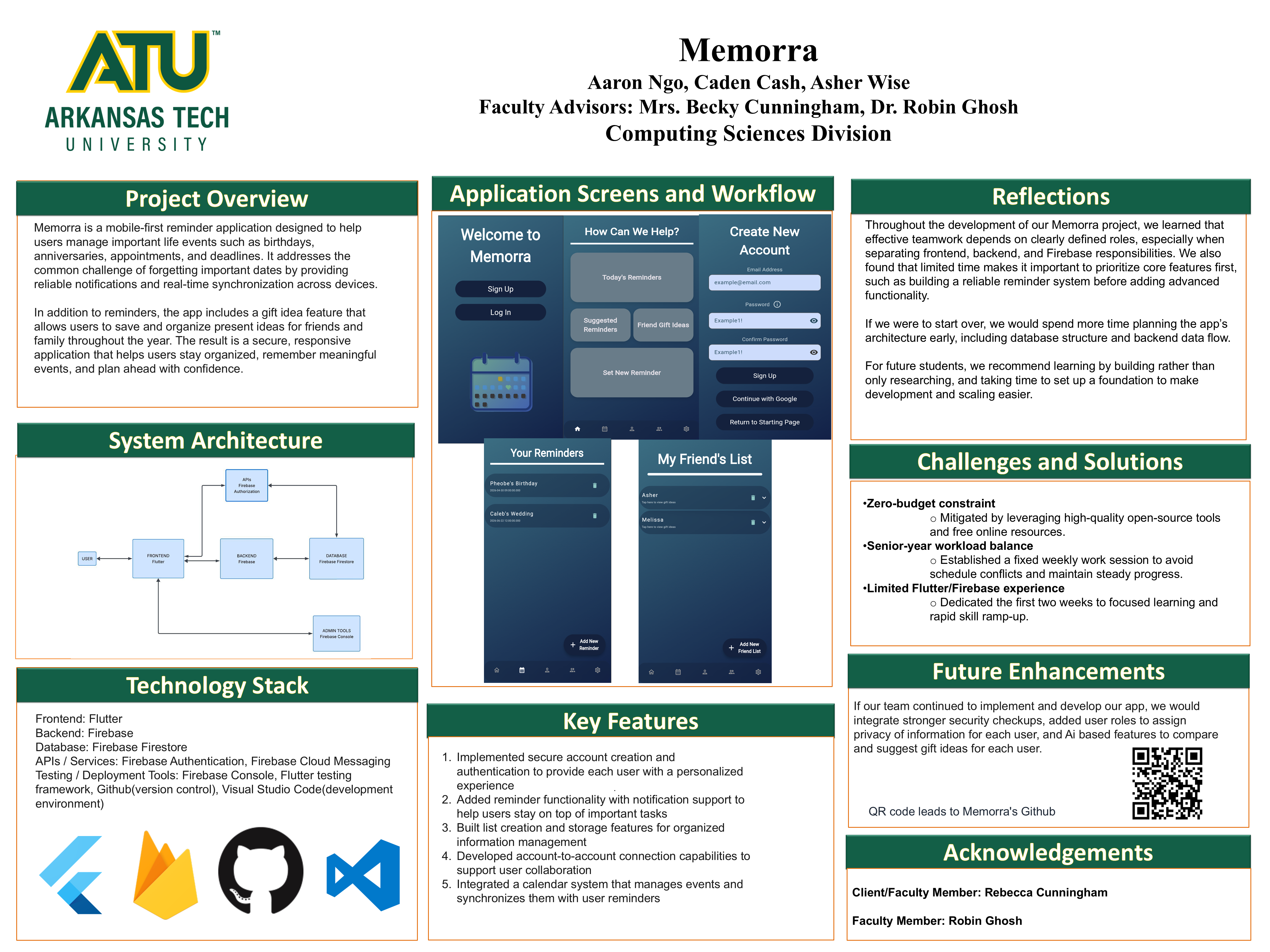 Memorra senior project poster