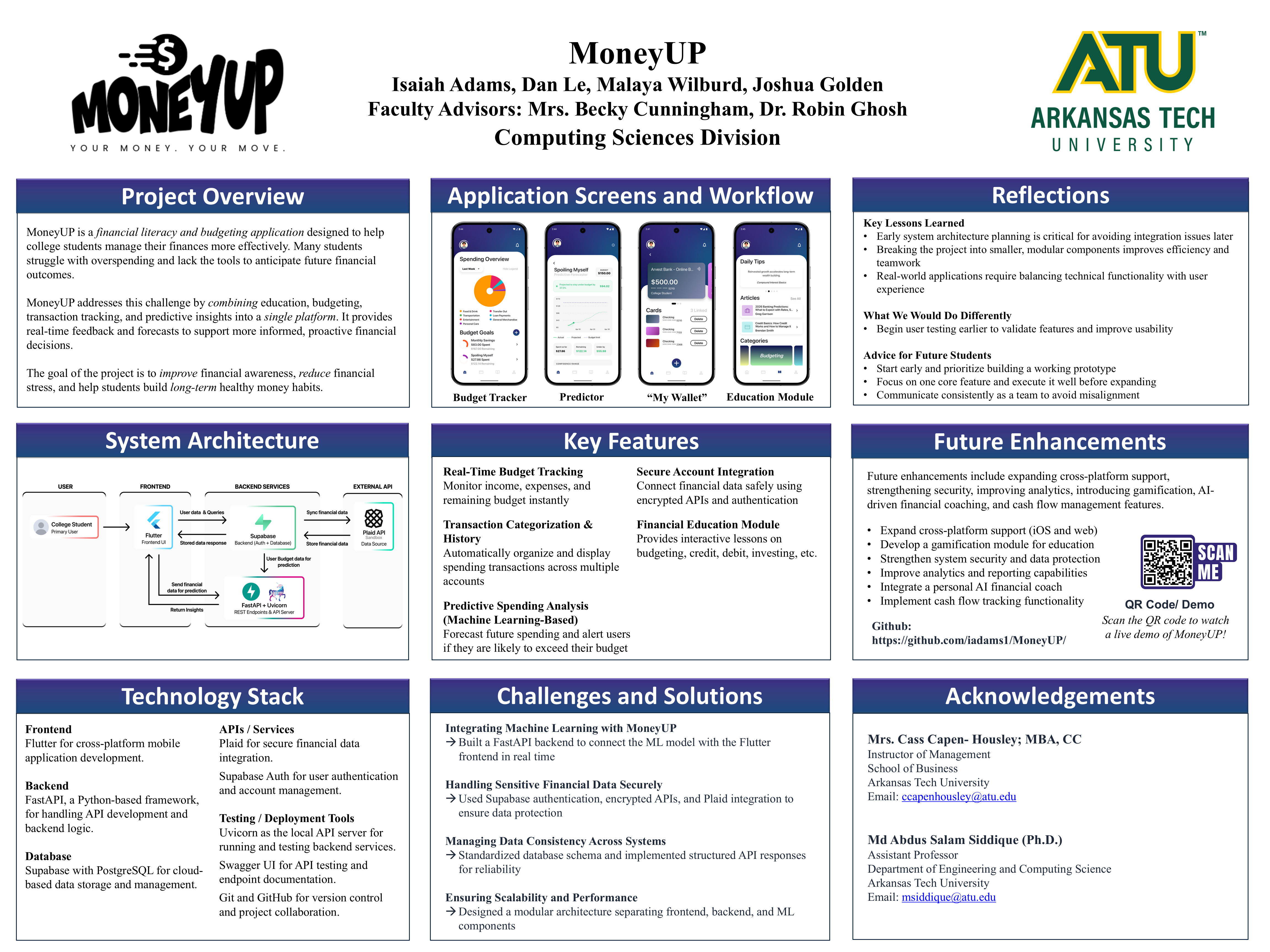 MoneyUP senior project poster