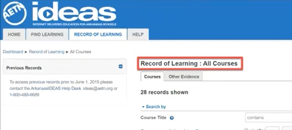 record of learning 2