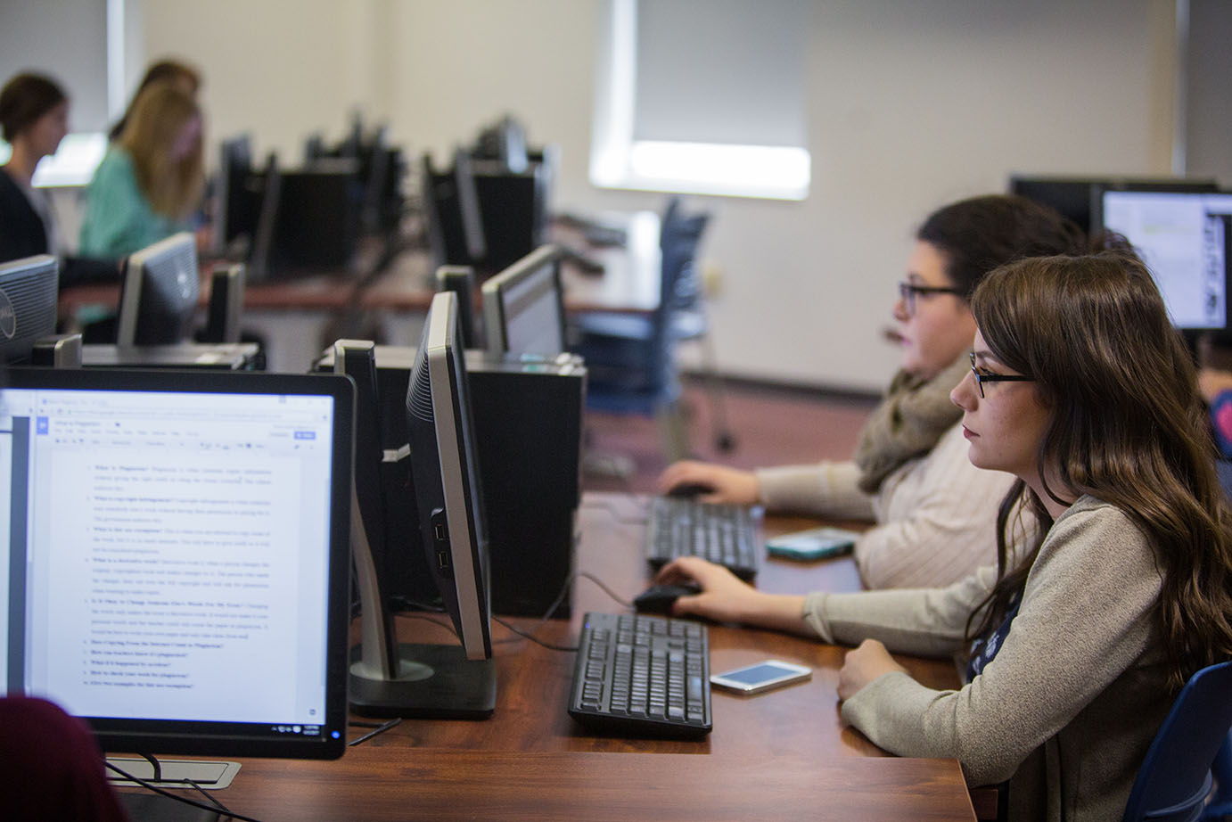 Students in a computer lab image