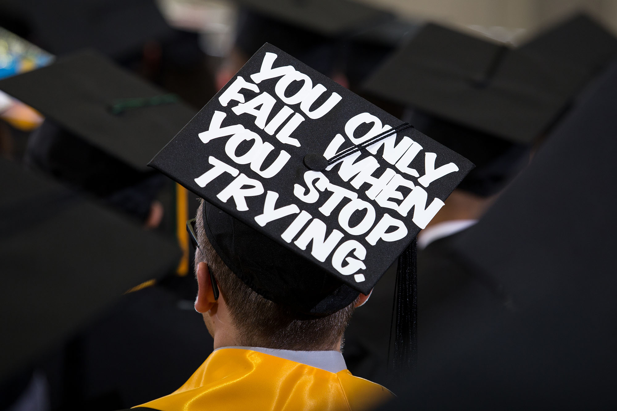 Graduation image (cap with message)